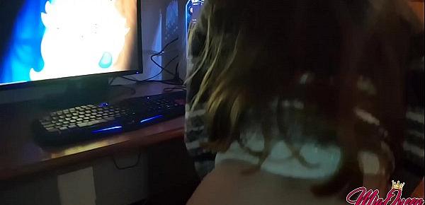  Watching Hentai with my little stepsister and we ended having sex  again
